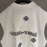 Chrome Hearts Classic Fashion Patchwork Embroidered Cross Casual Sleeveless Tank Top