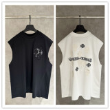 Chrome Hearts Classic Fashion Patchwork Embroidered Cross Casual Sleeveless Tank Top