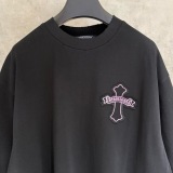 Chrome Hearts Fashion UV Color Change Embroidered Round Neck T-shirt Unisex Casual Versatile Short Sleeve