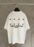 Louis Vuitton classic patch embroidered round neck T-shirt Unisex casual versatile short sleeved shirt