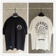 Chrome Hearts Fashion Patch Embroidered Round Neck T-shirt Unisex Casual Versatile Short Sleeve