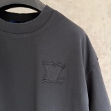 Louis Vuitton classic patch embroidered round neck T-shirt Unisex casual versatile short sleeved shirt