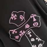 Chrome Hearts Fashion UV Color Change Embroidered Round Neck T-shirt Unisex Casual Versatile Short Sleeve