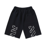Off White Fashion Letter Slant Stripe Printed Shorts Unisex Casual Versatile Sports Pants