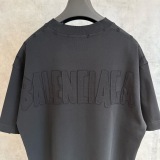 Balenciaga Fashion Patch Embroidered Round Neck T-shirt Unisex Casual Versatile Short Sleeve