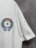 Chrome Hearts 26SS Fashion Patch Embroidered T-shirt Unisex Casual Versatile Short Sleeve