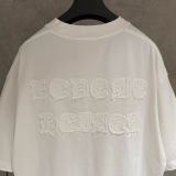Chrome Hearts Fashion Patch Embroidered Round Neck T-shirt Unisex Casual Versatile Short Sleeve