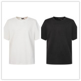 Fendi Classic Full Logo Jacquard Short Sleeve Couple's Casual Versatile T-shirt