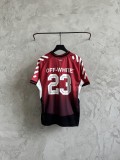 Off White 26SS Fashion Versatile World Cup Soccer Match Same Size 23 Shirt Short Sleeve