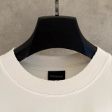 Balenciaga Fashion Patch Embroidered Round Neck T-shirt Unisex Casual Versatile Short Sleeve