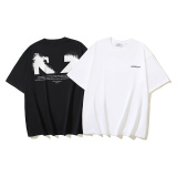 Off White Classic Logo Half Arrows Printed Short Sleeve Unisex Casual Versatile T-shirt