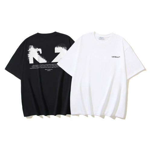 Off White Classic Logo Half Arrows Printed Short Sleeve Unisex Casual Versatile T-shirt