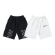Off White Fashion Letter Slant Stripe Printed Shorts Unisex Casual Versatile Sports Pants