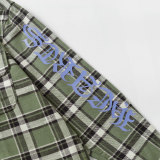 Chrome Hearts High Street Plaid Shirt Casual Oversize Long Sleeve Shirt Jacket