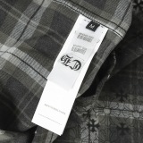 Chrome Hearts High Street Full Cross Printed Checkered Shirt Casual Long Sleeve Shirt Jacket