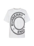 Burberry Personalized Logo Printed Short Sleeve Unisex Casual Versatile T-shirt