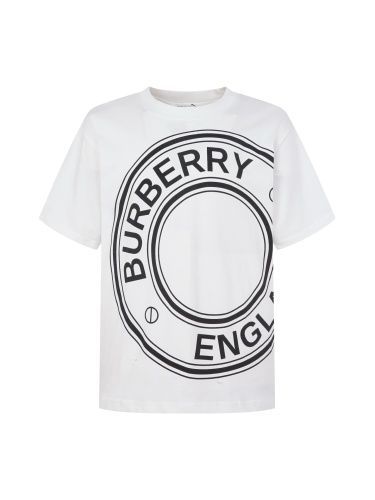 Burberry Personalized Logo Printed Short Sleeve Unisex Casual Versatile T-shirt
