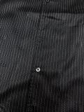 Fendi Classic Striped Mulberry Silk Short Sleeve Shirt