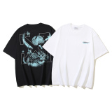 Off White Fashion Moon S-S Skate Arrow Printed Short Sleeve Unisex Casual Versatile T-shirt