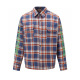 Chrome Hearts High Street Plaid Shirt Casual Oversize Long Sleeve Shirt Jacket