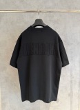 Balenciaga Fashion Patch Embroidered Round Neck T-shirt Unisex Casual Versatile Short Sleeve