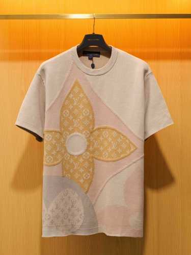 Louis Vuitton 26SS Fashion Logo Jacquard Casual Versatile Knitted Short Sleeve