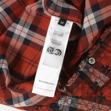 Chrome Hearts High Street Full Cross Printed Checkered Shirt Casual Long Sleeve Shirt Jacket