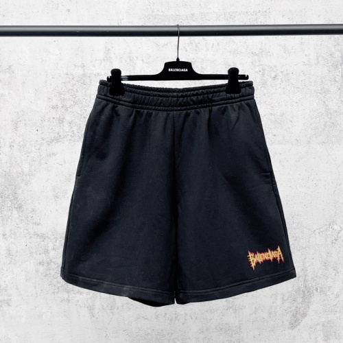 Balenciaga 26SS Classic Logo Printed Washed Shorts Couple Versatile Casual Sports Pants