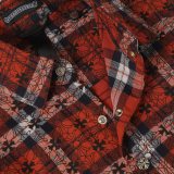 Chrome Hearts High Street Full Cross Printed Checkered Shirt Casual Long Sleeve Shirt Jacket