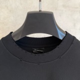 Balenciaga Fashion Patch Embroidered Round Neck T-shirt Unisex Casual Versatile Short Sleeve
