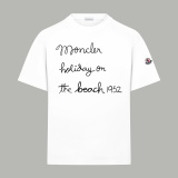 Moncler Classic Art Style Letter Printed Short Sleeve Unisex Casual Versatile T-shirt