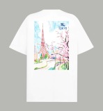 Burberry Fashion Limited Edition Painting Short Sleeve Unisex Casual Oversize T-shirt