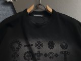Chrome Hearts 26SS Fashion Horseshoe Sanskrit Cross Short Sleeve Unisex Casual Versatile Washed T-shirt