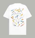 Burberry 26SS Fashion Feather Printed Short Sleeve Unisex Casual Oversize T-shirt