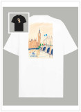 Burberry Fashion Limited Edition Painting Short Sleeve Unisex Casual Oversize T-shirt