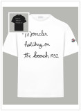 Moncler Classic Art Style Letter Printed Short Sleeve Unisex Casual Versatile T-shirt
