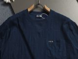 Dior Classic Dark Pattern Logo Short Sleeve Unisex Casual Versatile Washed T-shirt