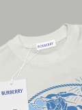 Burberry Classic Logo War Horse Printed Short Sleeve Unisex Casual Versatile T-shirt