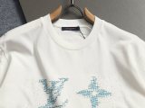 Louis Vuitton Fashion Diamond Embroidered Logo Short Sleeve Unisex Casual Versatile T-shirt
