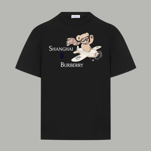 Burberry Fashion Limited Edition Painting Short Sleeve Unisex Casual Oversize T-shirt