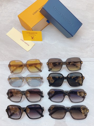 Louis Vuitton Fashion Retro Large Frame Sunglasses Versatile Glasses Size: 56-16-145