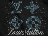 Louis Vuitton Fashion Diamond Embroidered Logo Short Sleeve Unisex Casual Versatile T-shirt