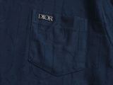 Dior Classic Dark Pattern Logo Short Sleeve Unisex Casual Versatile Washed T-shirt