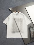 Chrome Hearts 26SS Fashion Horseshoe Sanskrit Cross Short Sleeve Unisex Casual Versatile Washed T-shirt