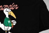 Moncler Fashion Cartoon Logo Printed Short Sleeve Unisex Casual Versatile T-shirt