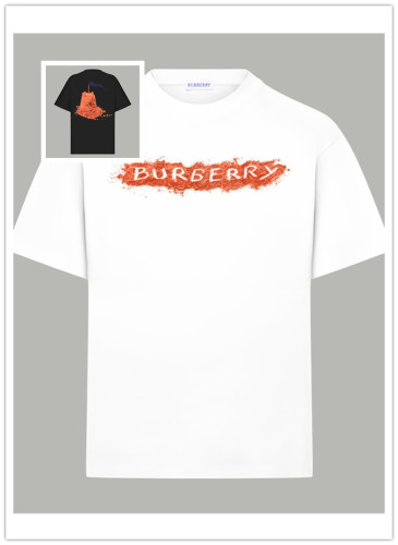 Burberry 26SS Fashion Logo Sandburg Printed Short Sleeve Unisex Casual Versatile T-shirt