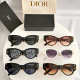Dior Fashion Retro Cat Eye Sunglasses Versatile Glasses Size: 53-17-145