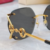 Gucci Fashion Frameless Sunglasses Versatile Glasses Size: 64-16-140