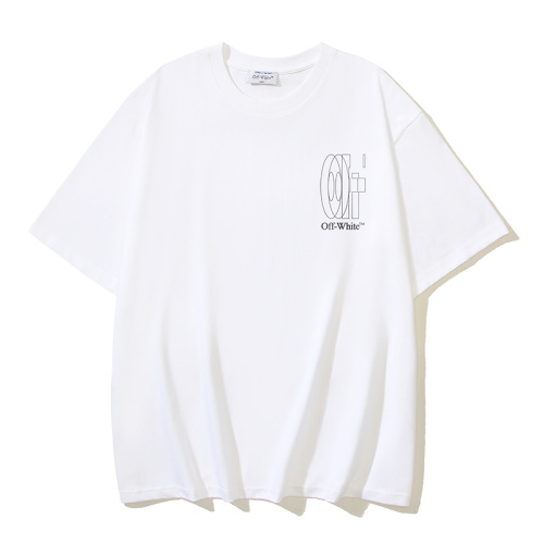 Off White Fashion Big Double Arrow Printed Short Sleeve Unisex Casual Versatile T-shirt