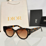 Dior Fashion Retro Cat Eye Sunglasses Versatile Glasses Size: 53-17-145